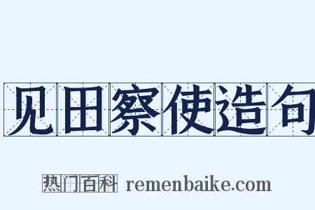 见田察使造句是什么意思的图片